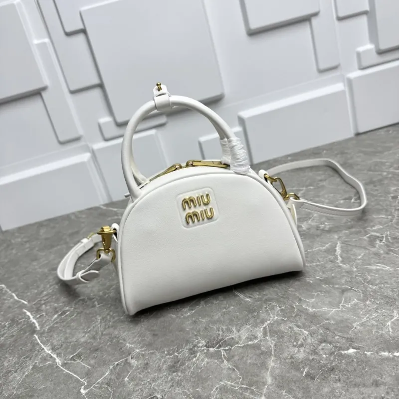 Miu Miu White Top Handle Crossbody Bag
