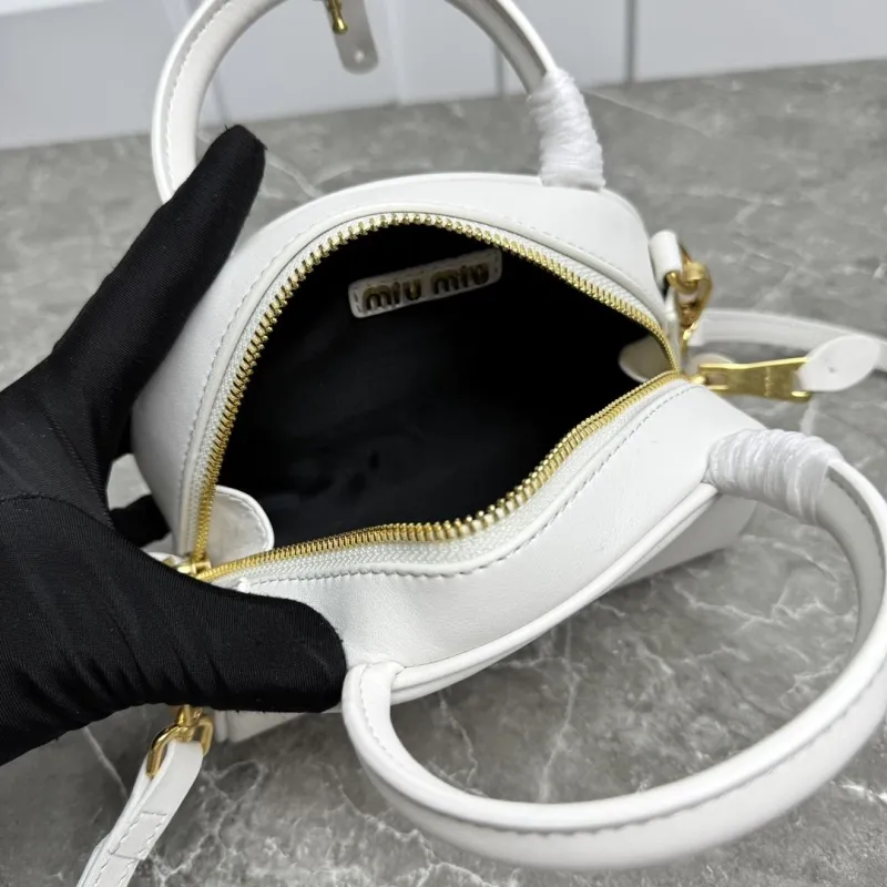 Miu Miu White Top Handle Crossbody Bag - Image 9