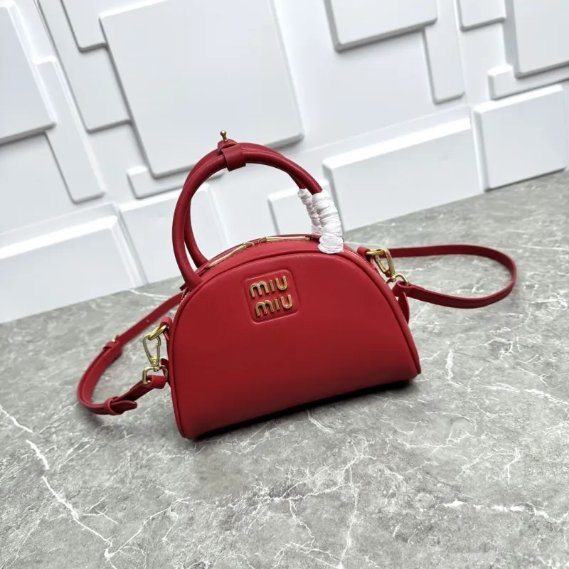 MIU MIU Red Top Handle Crossbody Bag