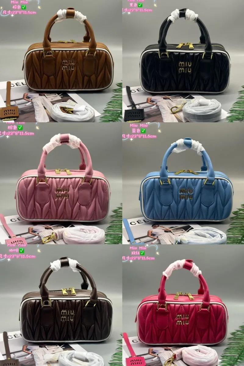 Miu Miu Pink Quilted Top Handle Crossbody Bag 23x8x11.5cm - Image 9
