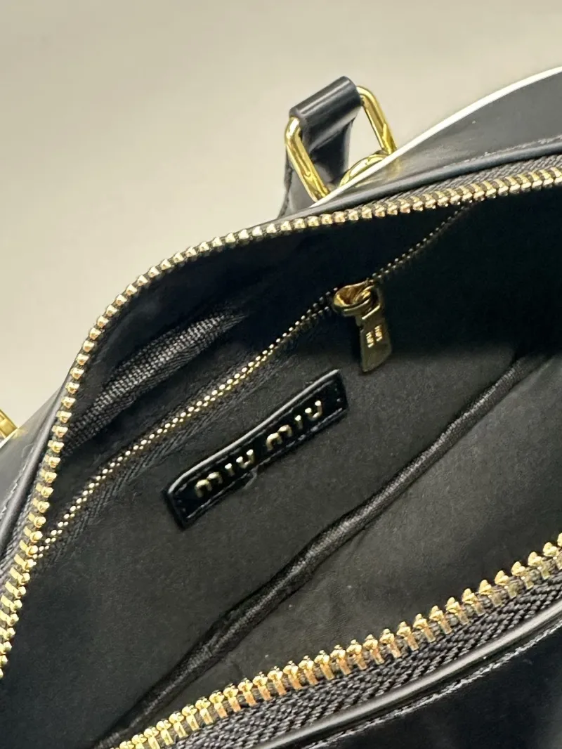 Miu Miu Black Top Handle Bag 662 23x8x11.5cm - Image 8