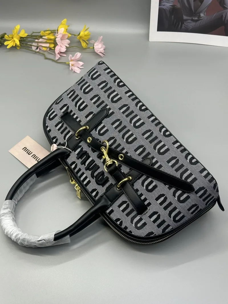 Miu Miu Black Top Handle Bag 665 - Image 5