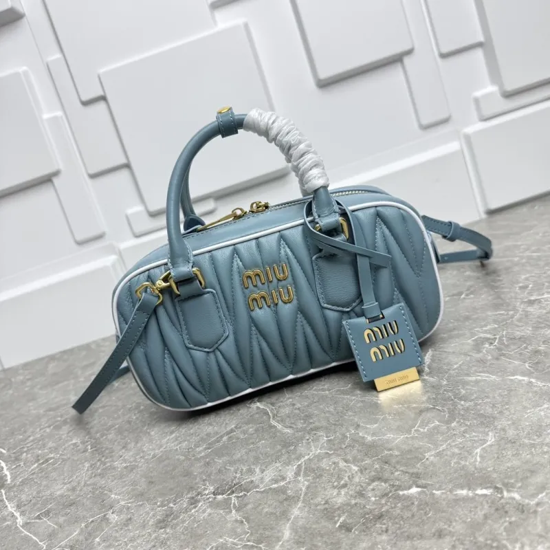Miu Miu Light Blue Top Handle Bag 668