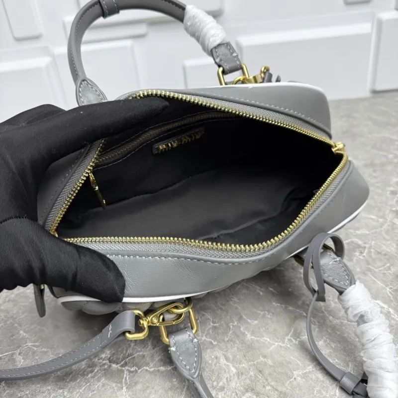 Miu Miu Gray Top Handle Bag 670 - Image 9