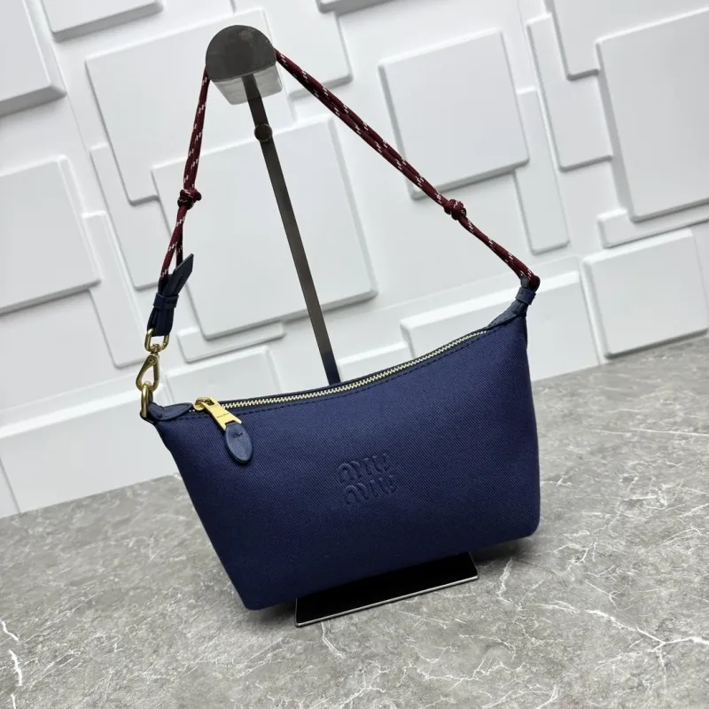 Miu Miu Navy Blue Top Handle Bag 672