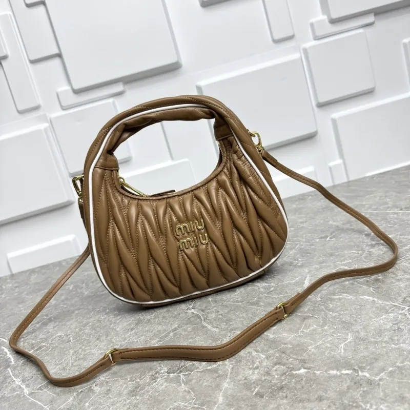 Miu Miu Brown Top Handle Crossbody Bag 677