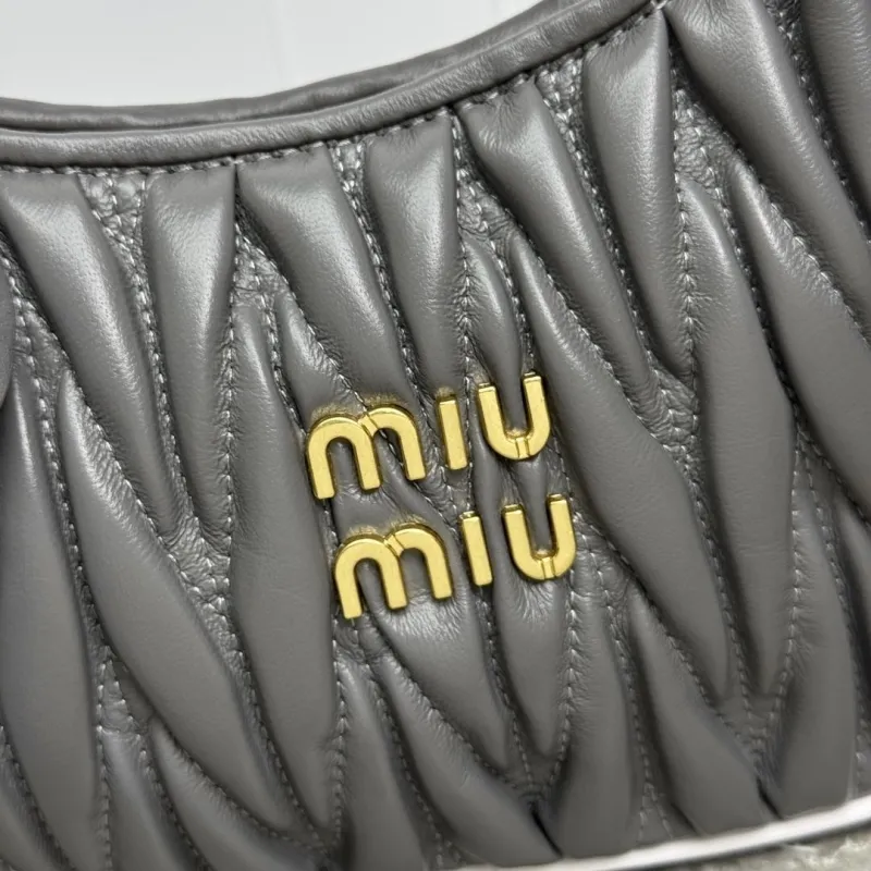 Alternative view of Miu Miu Gray Matelasse Top Handle Crossbody Bag 678