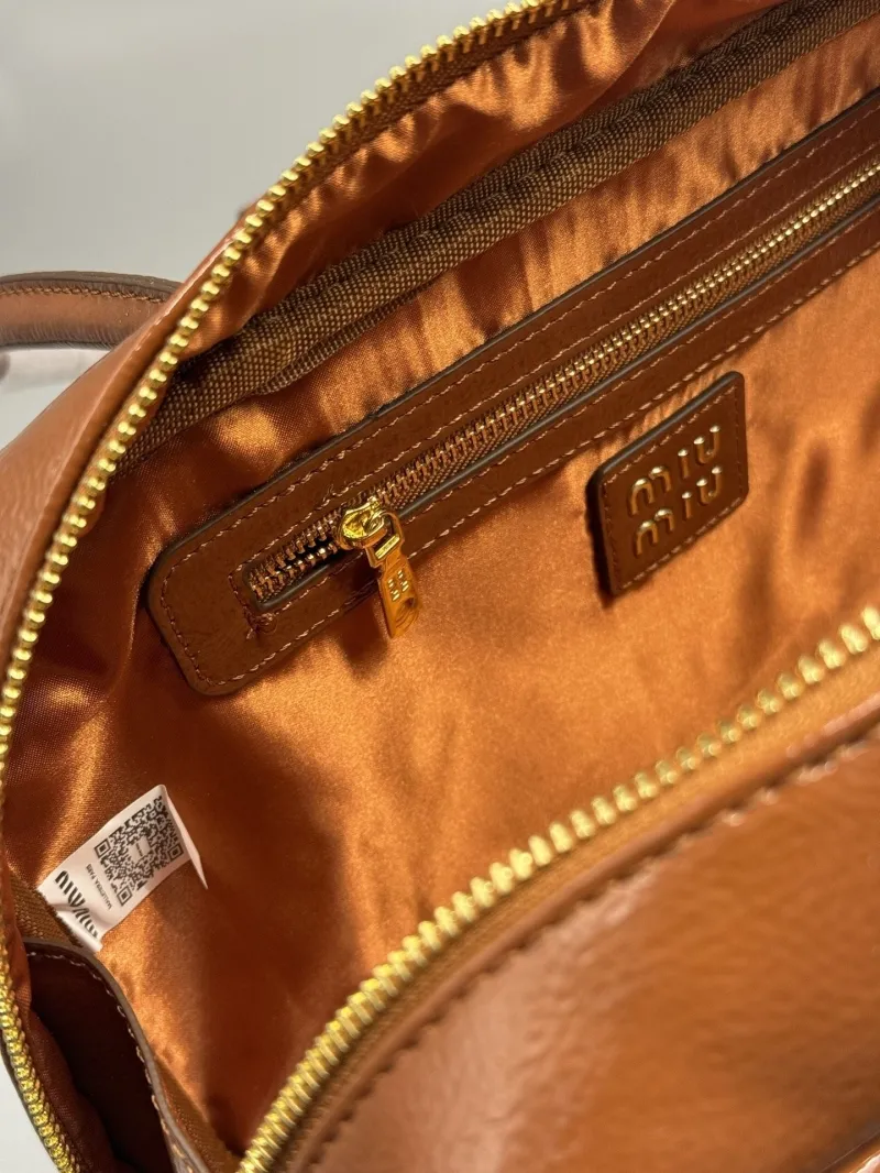MIU MIU Brown Top Handle Bag Size 31x10x18 - Image 7