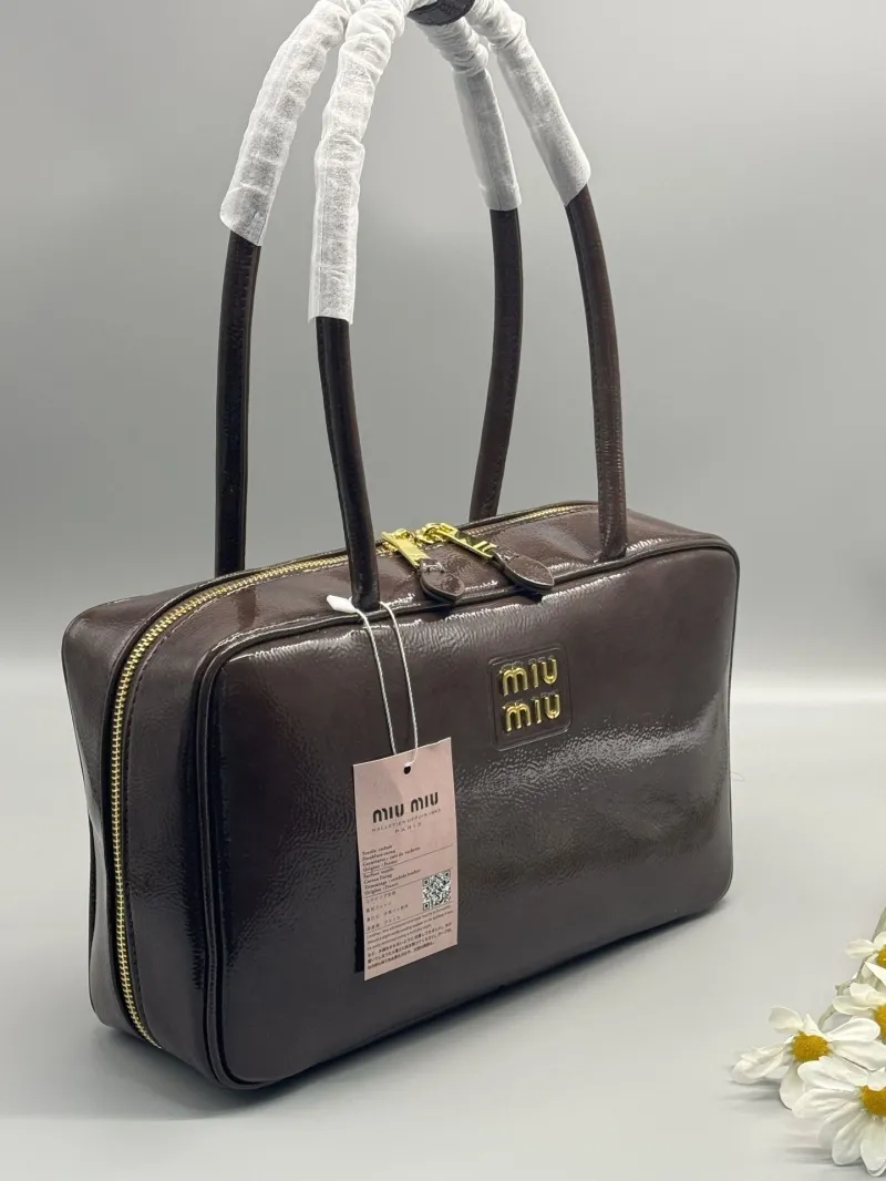 Alternative view of Miu Miu Brown Top Handle Leather Bag
