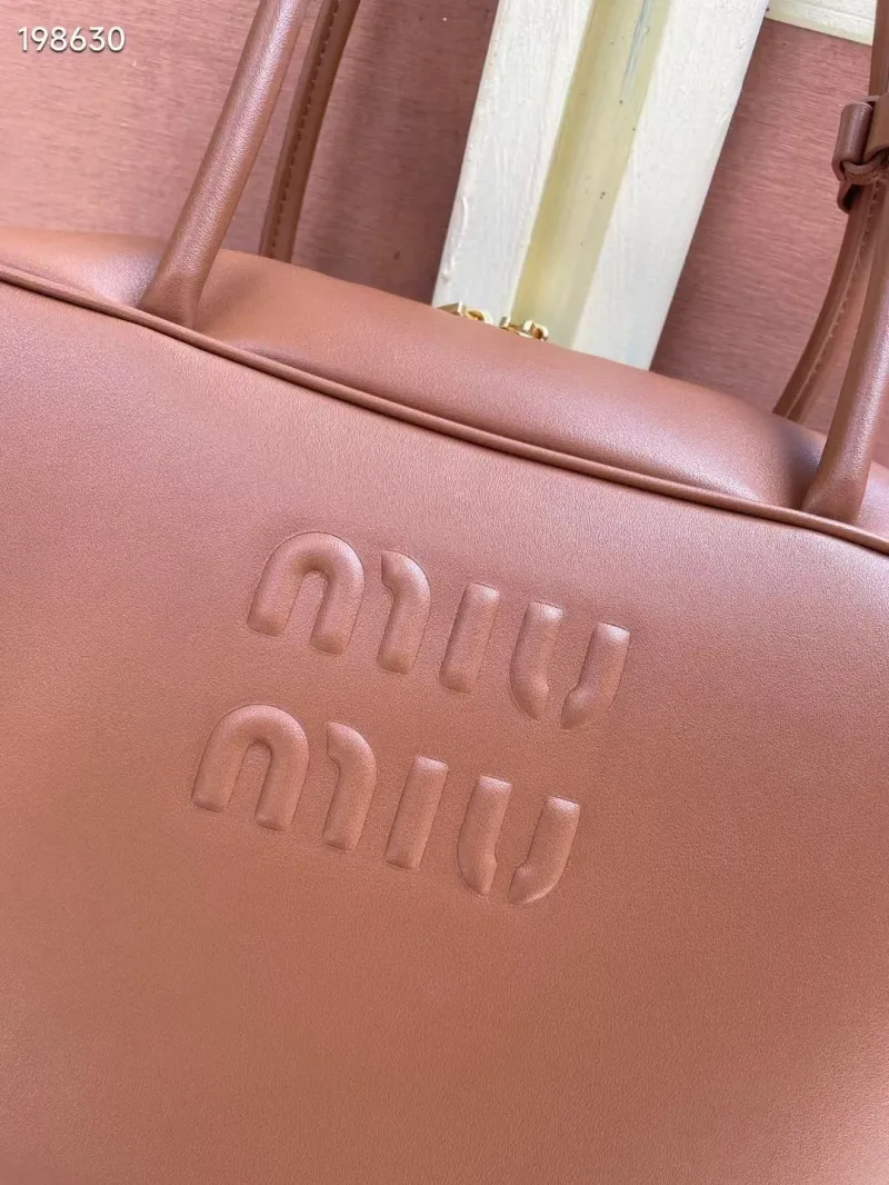 Miu Miu Brown Leather Top Handle Bag 686 - Image 3