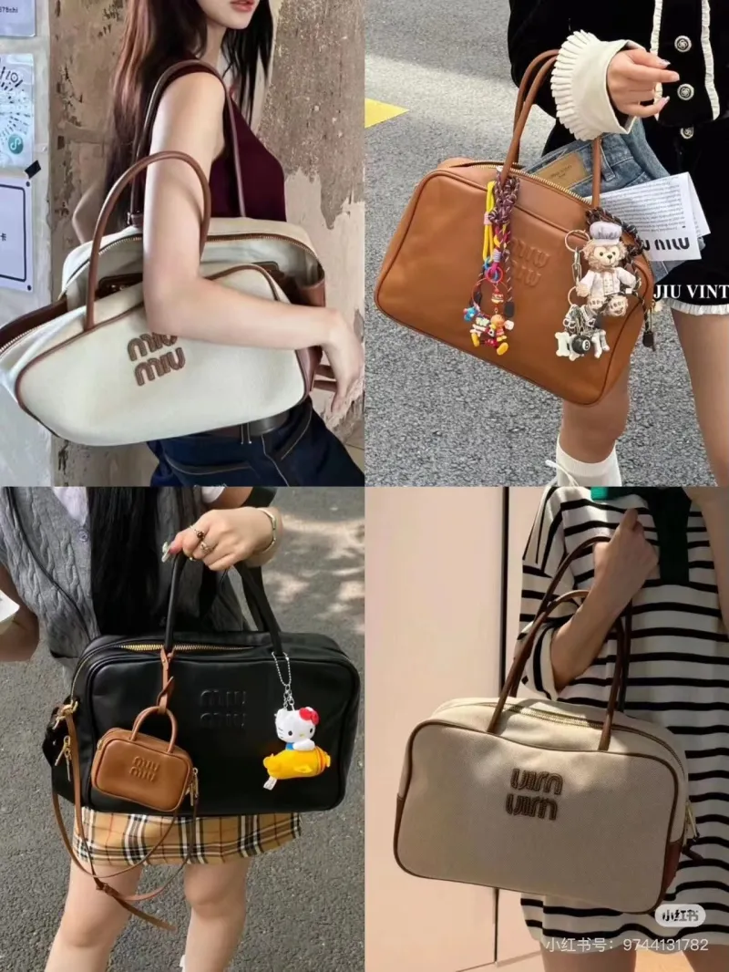 Miu Miu Brown Leather Top Handle Bag 686 - Image 8