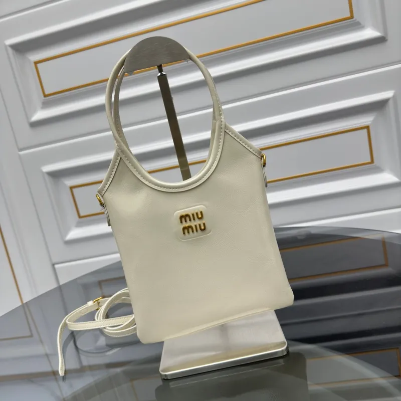 MIU MIU Cream White Top Handle Crossbody Bag 690