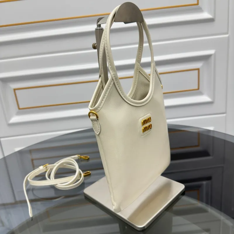 Alternative view of MIU MIU Cream White Top Handle Crossbody Bag 690