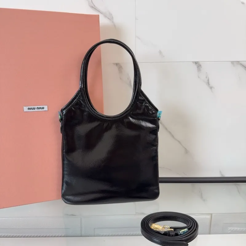 Alternative view of Miu Miu Black Leather Top Handle Bag 693