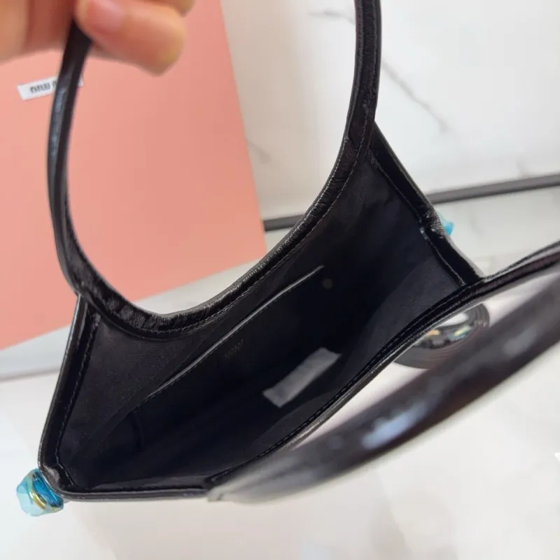 Miu Miu Black Leather Top Handle Bag 693 - Image 6