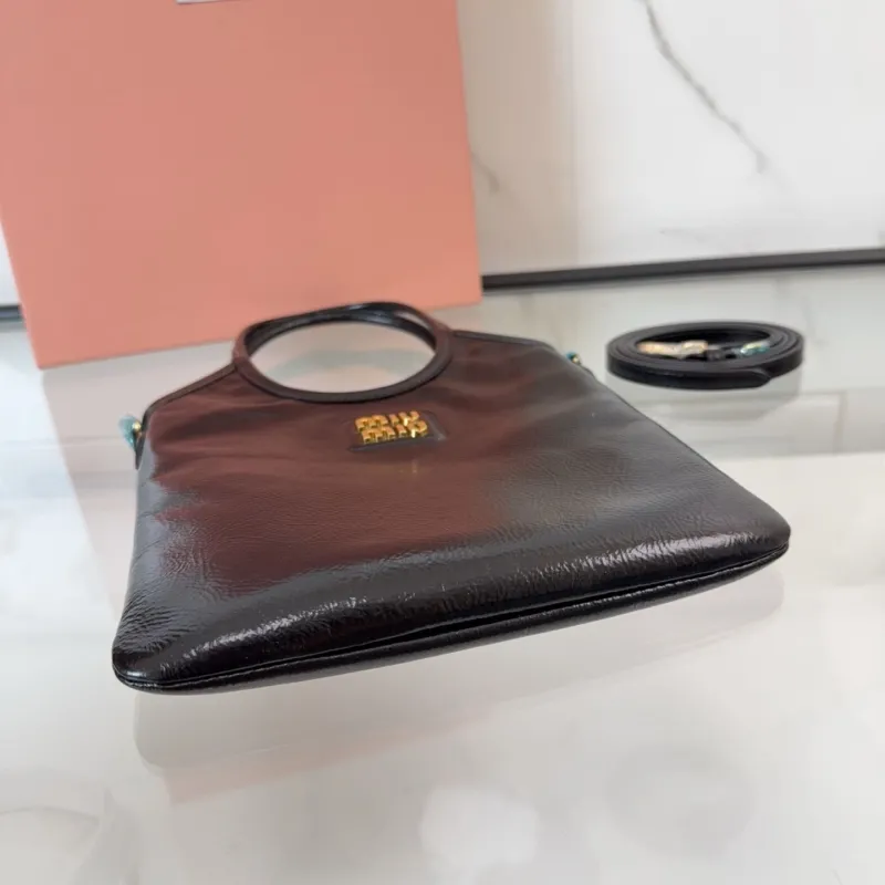 Miu Miu Black Leather Top Handle Bag 693 - Image 8