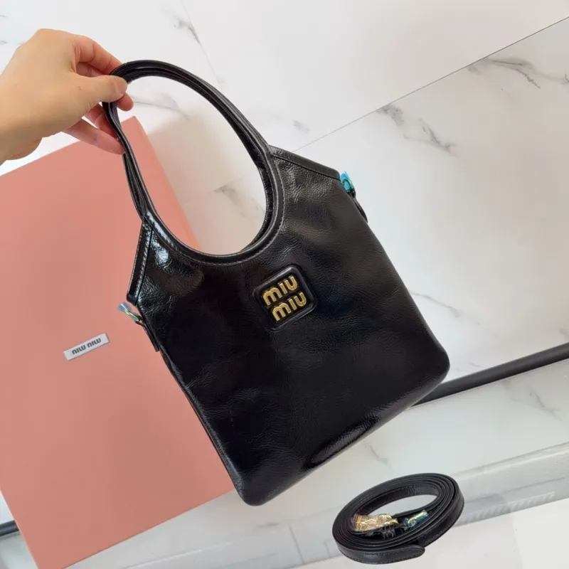 Miu Miu Black Leather Top Handle Bag 693 - Image 9