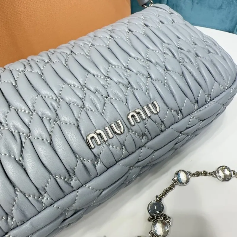 Miu Miu Light Blue Top Handle Chain Bag 694 - Image 5