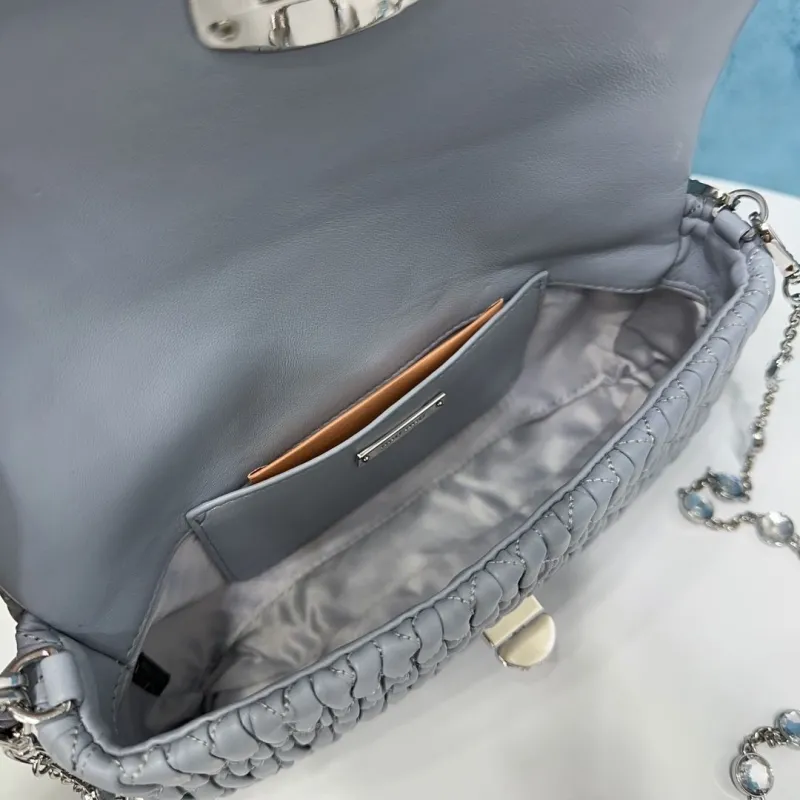 Miu Miu Light Blue Top Handle Chain Bag 694 - Image 7