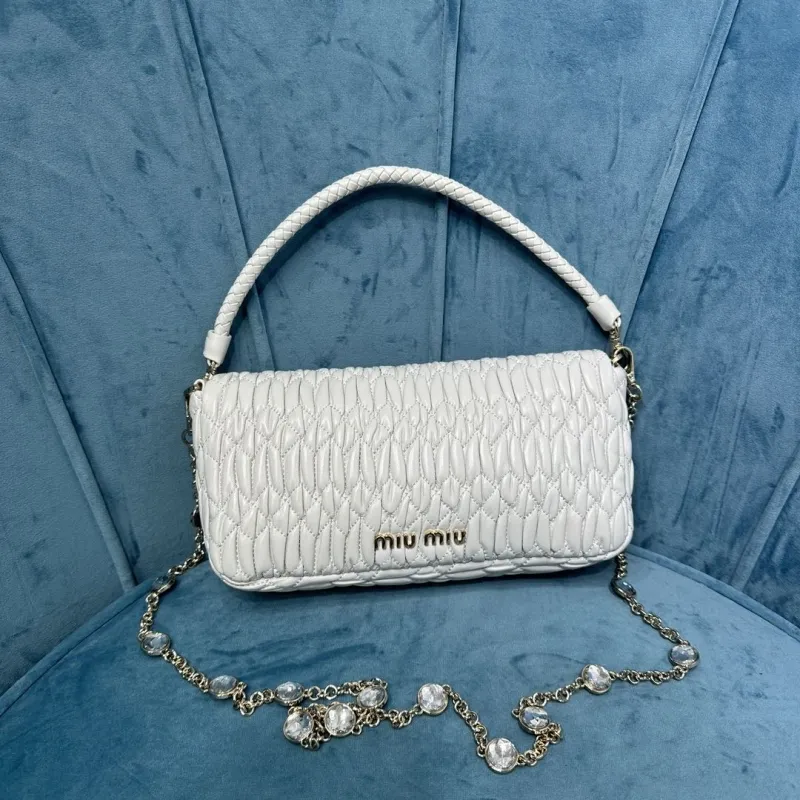 Alternative view of MIU MIU White Top Handle Shoulder Bag
