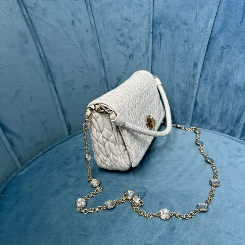 MIU MIU White Top Handle Shoulder Bag - Image 3