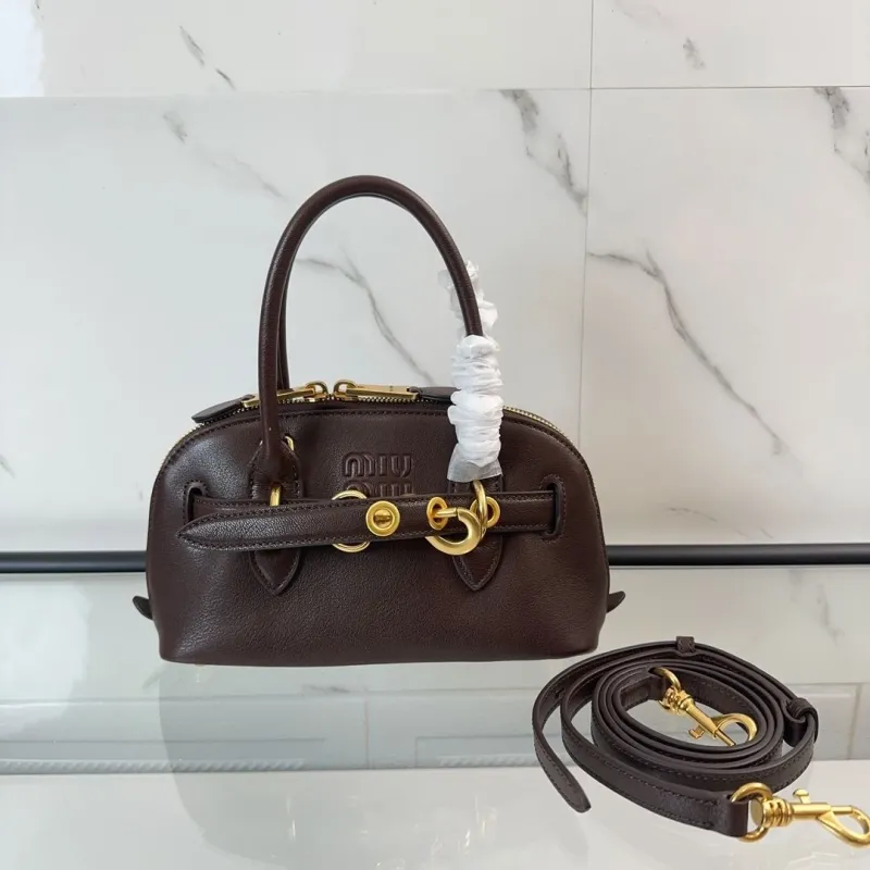 MIU MIU Dark Brown Mini Top Handle Bag 701