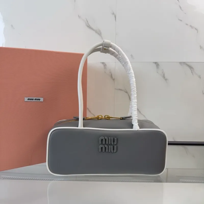 Miu Miu Gray Top Handle Bag 711