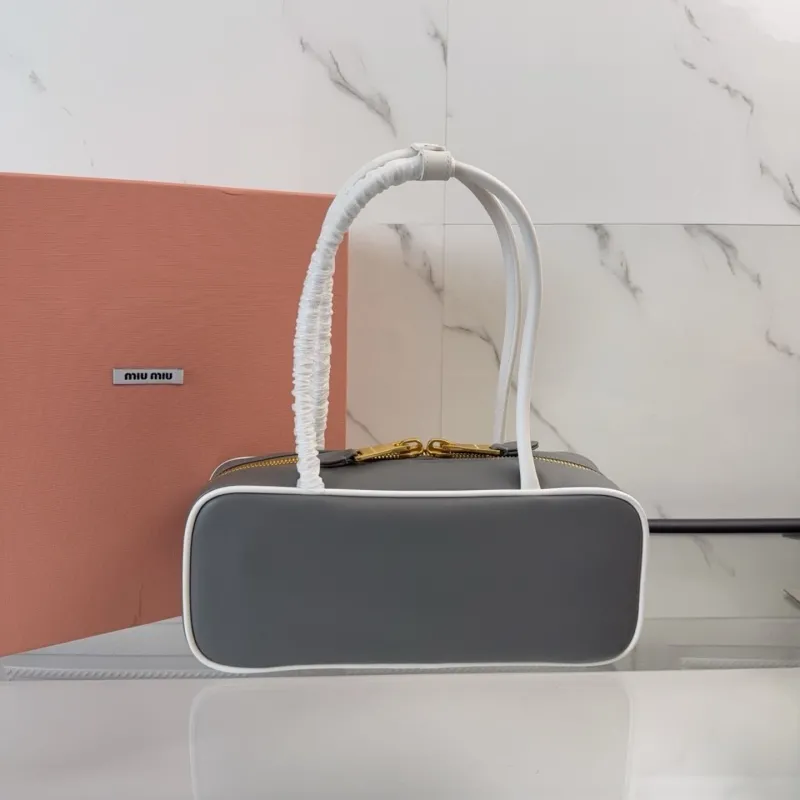 Alternative view of Miu Miu Gray Top Handle Bag 711