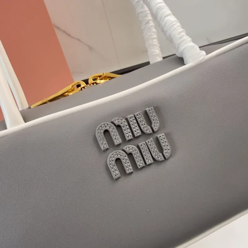 Miu Miu Gray Top Handle Bag 711 - Image 4