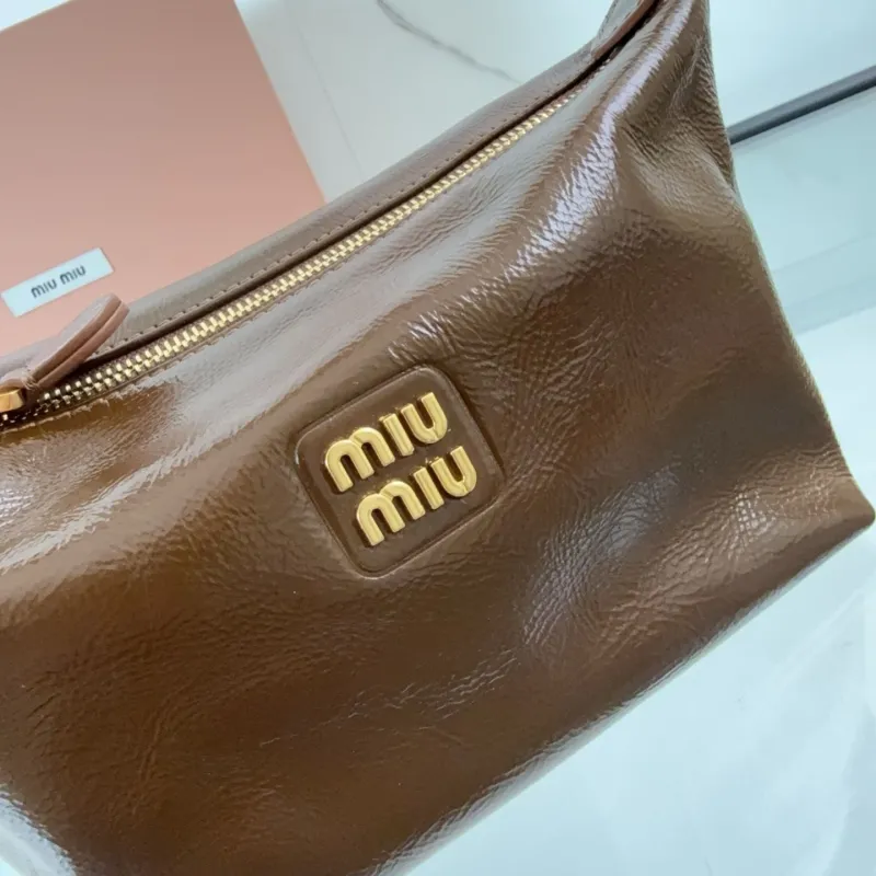 Miu Miu Brown Leather Top Handle Shoulder Bag 720 - Image 4