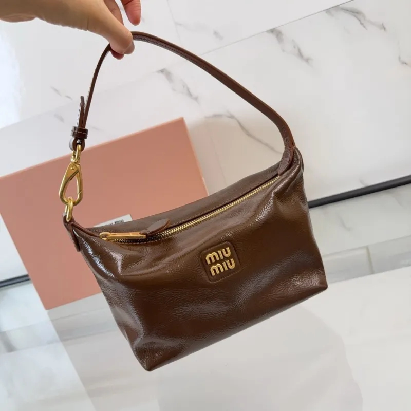 Miu Miu Brown Leather Top Handle Shoulder Bag 720 - Image 5