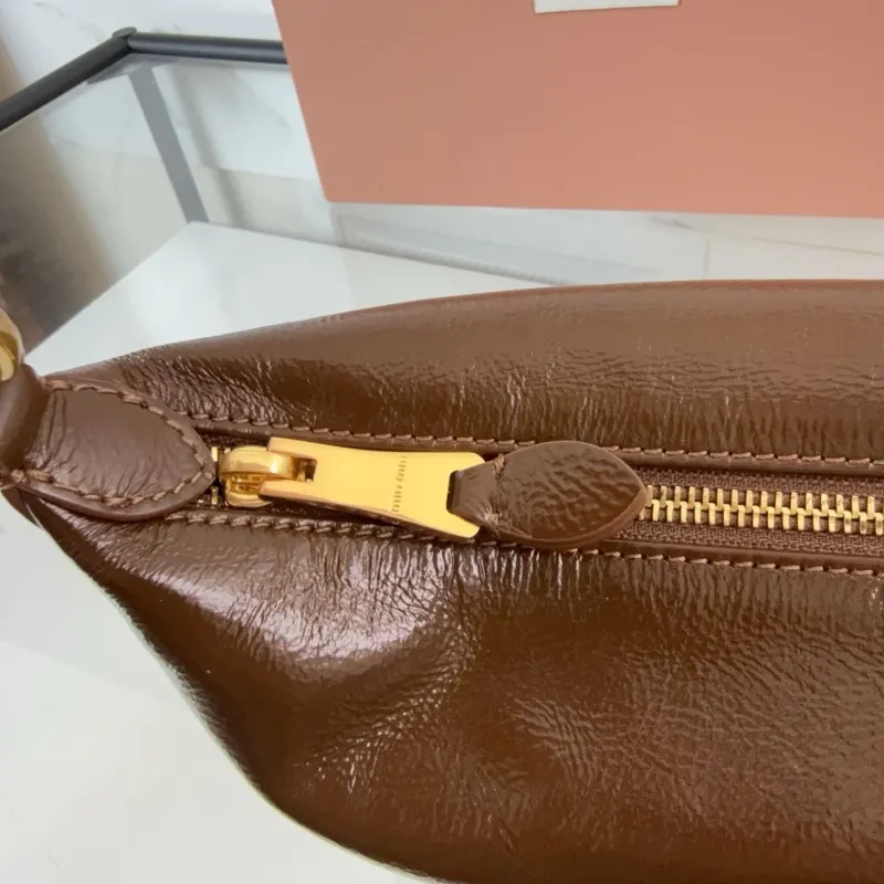 Miu Miu Brown Leather Top Handle Shoulder Bag 720 - Image 6