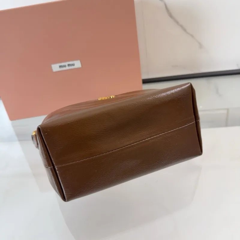 Miu Miu Brown Leather Top Handle Shoulder Bag 720 - Image 7