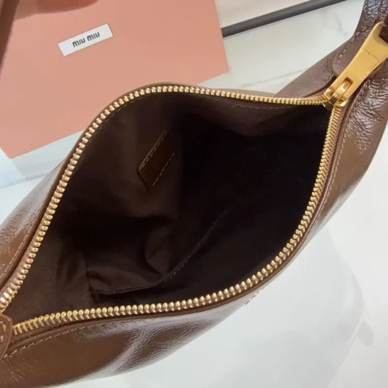 Miu Miu Brown Leather Top Handle Shoulder Bag 720 - Image 8