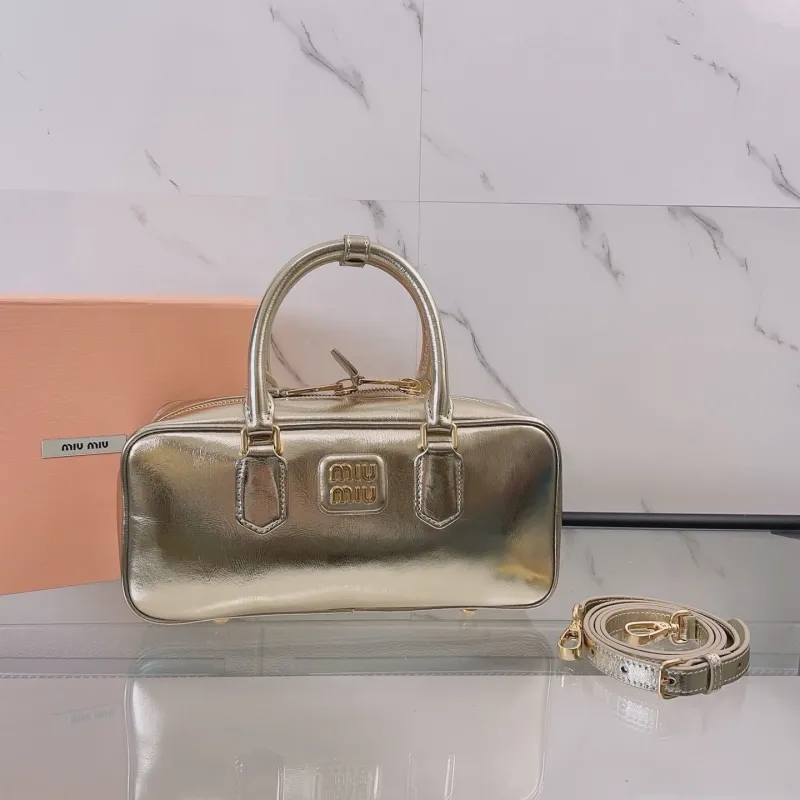 Miu Miu Gold Top Handle Crossbody Bag
