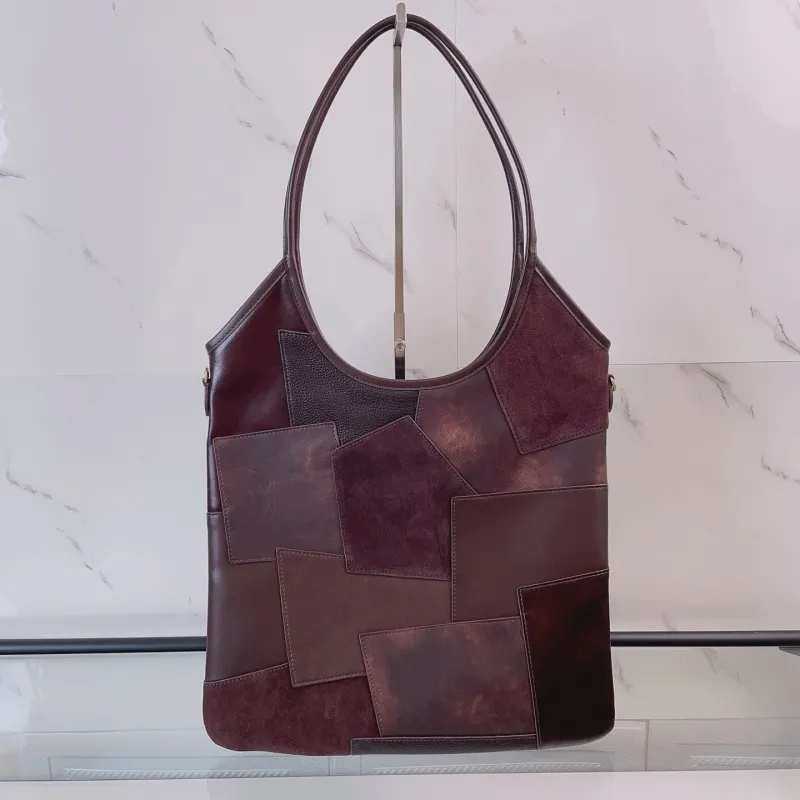 Alternative view of Miu Miu Dark Brown Patchwork Leather Tote Bag