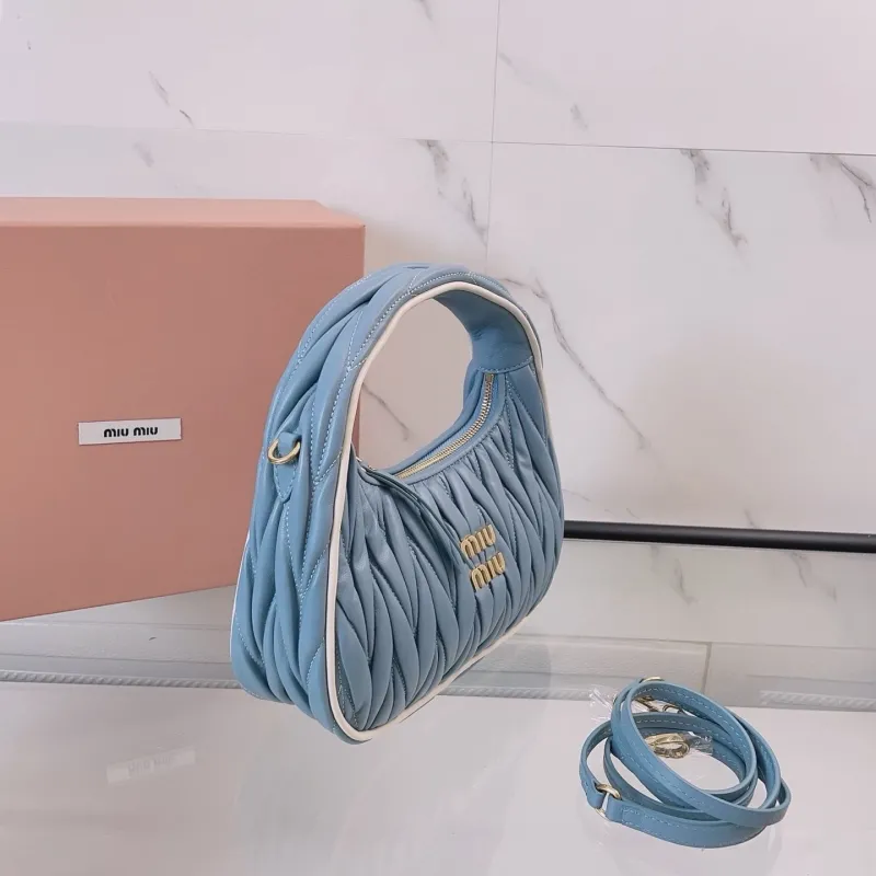 Miu Miu Light Blue Top Handle Shoulder Bag 725 - Image 3