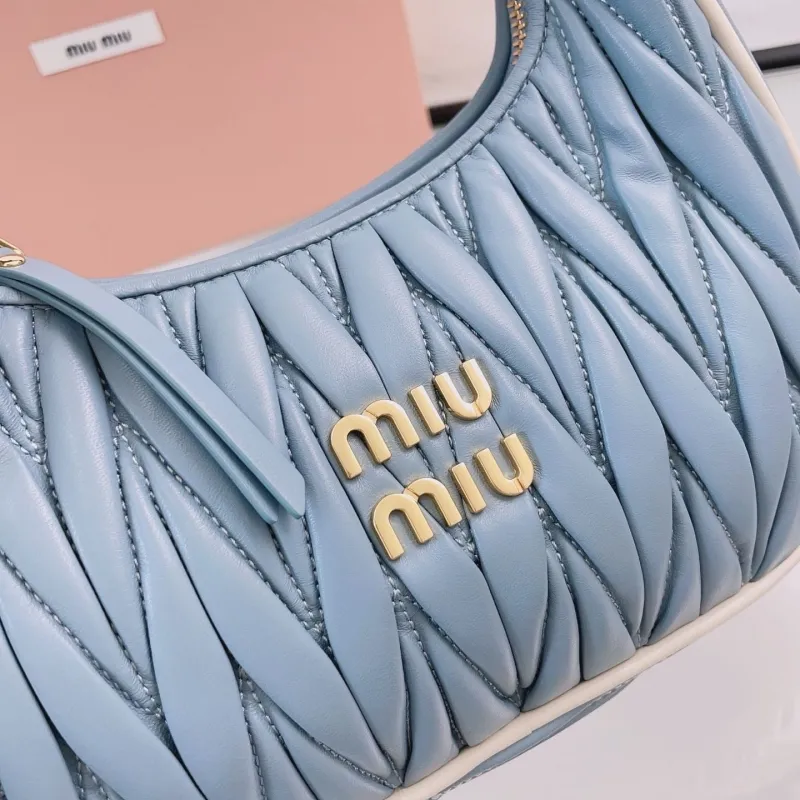 Miu Miu Light Blue Top Handle Shoulder Bag 725 - Image 4