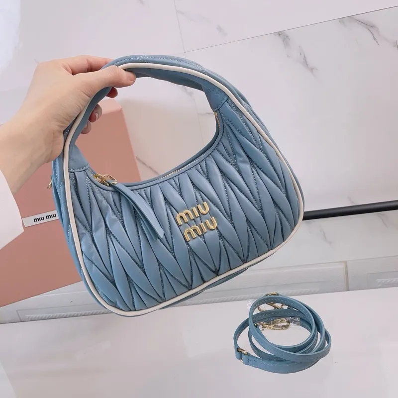 Miu Miu Light Blue Top Handle Shoulder Bag 725 - Image 5
