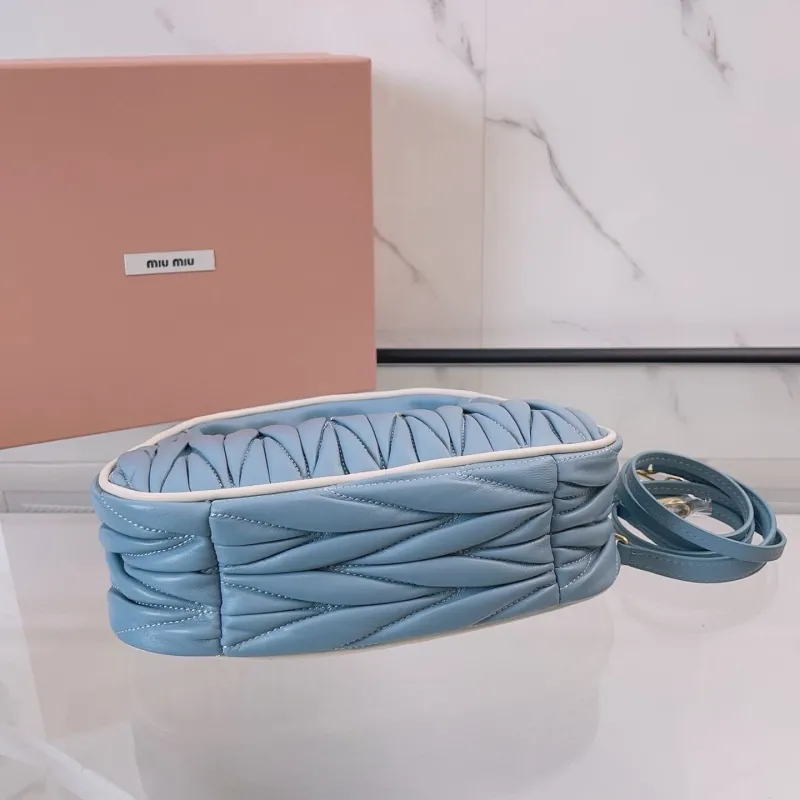 Miu Miu Light Blue Top Handle Shoulder Bag 725 - Image 6