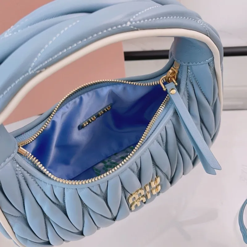 Miu Miu Light Blue Top Handle Shoulder Bag 725 - Image 7