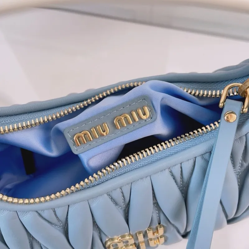 Miu Miu Light Blue Top Handle Shoulder Bag 725 - Image 8