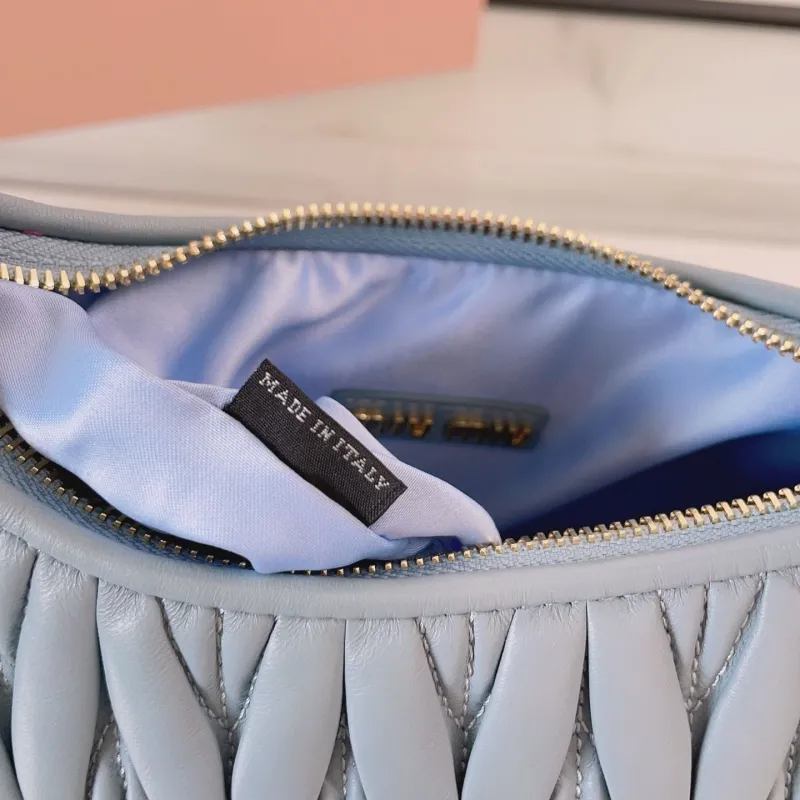 Miu Miu Light Blue Top Handle Shoulder Bag 725 - Image 9