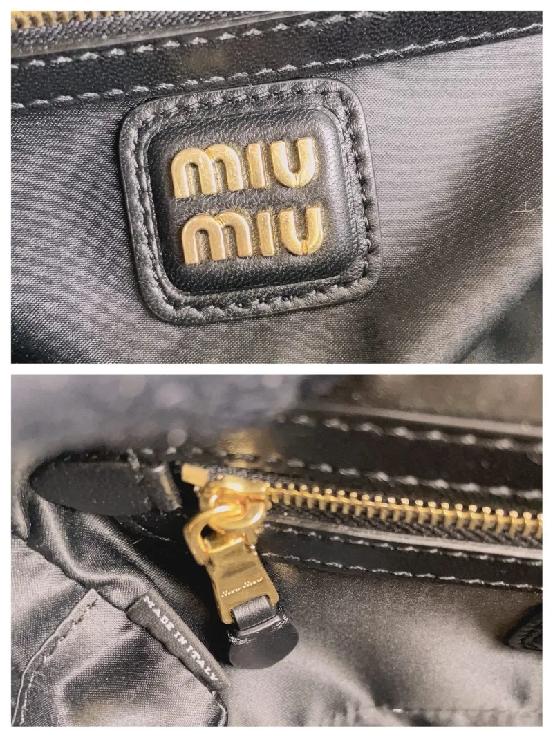 Miu Miu Black Leather Top Handle Bag 728 - Image 9