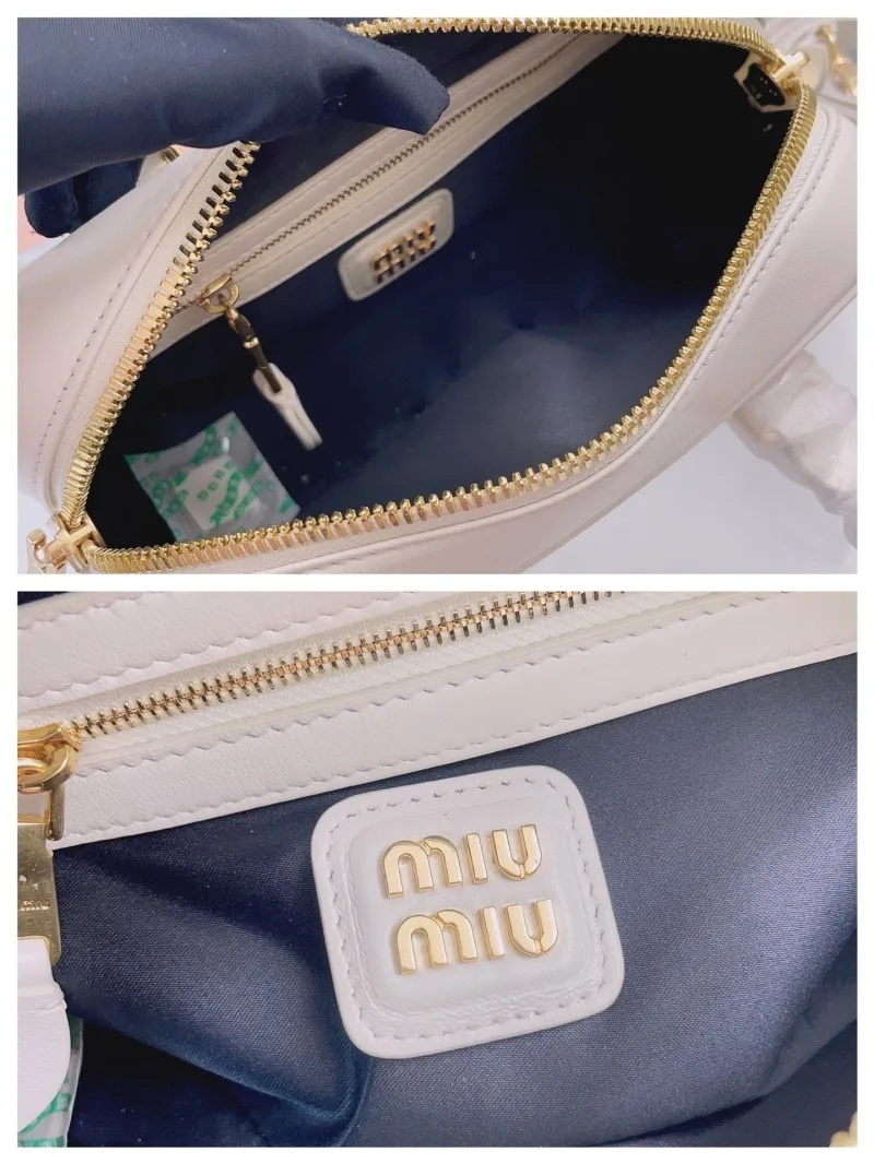 Miu Miu White Matelassé Top Handle Crossbody Bag 730 - Image 9