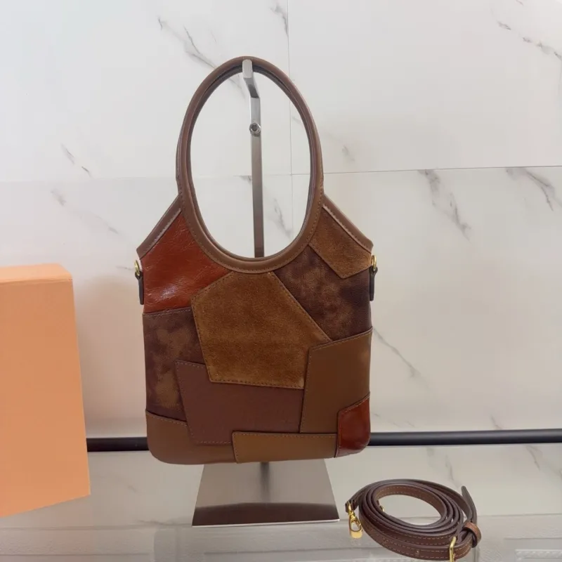 Alternative view of Miu Miu Brown Patchwork Top Handle Bag 734