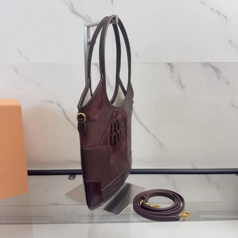 MIU MIU Dark Brown Top Handle Bag 735 - Image 3