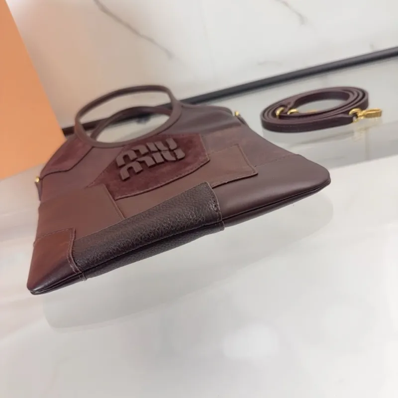 MIU MIU Dark Brown Top Handle Bag 735 - Image 7