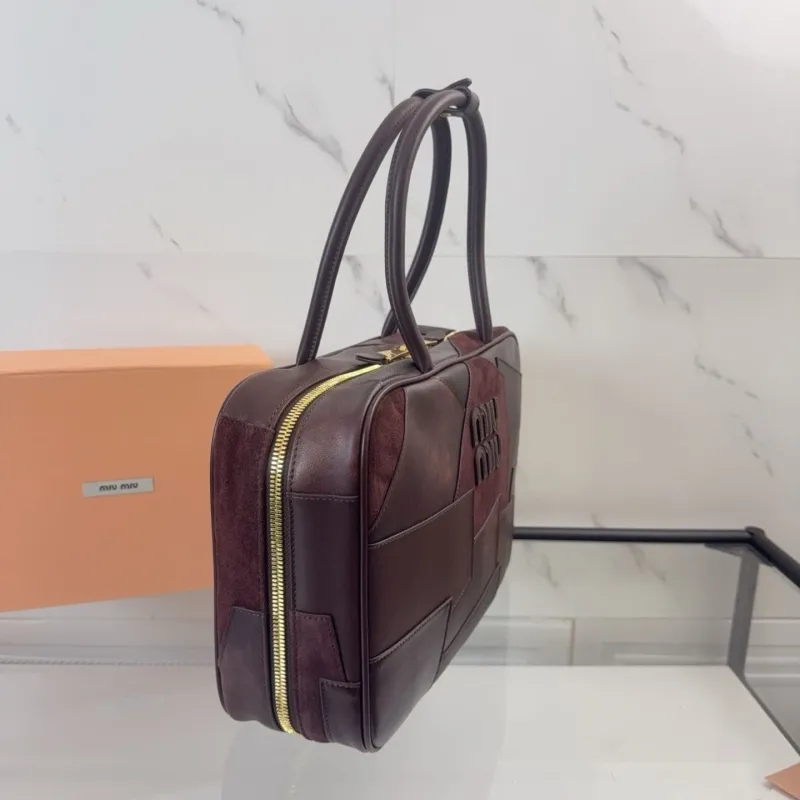 Miu Miu Dark Brown Top Handle Bag 736 - Image 3