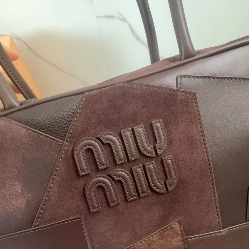 Miu Miu Dark Brown Top Handle Bag 736 - Image 4